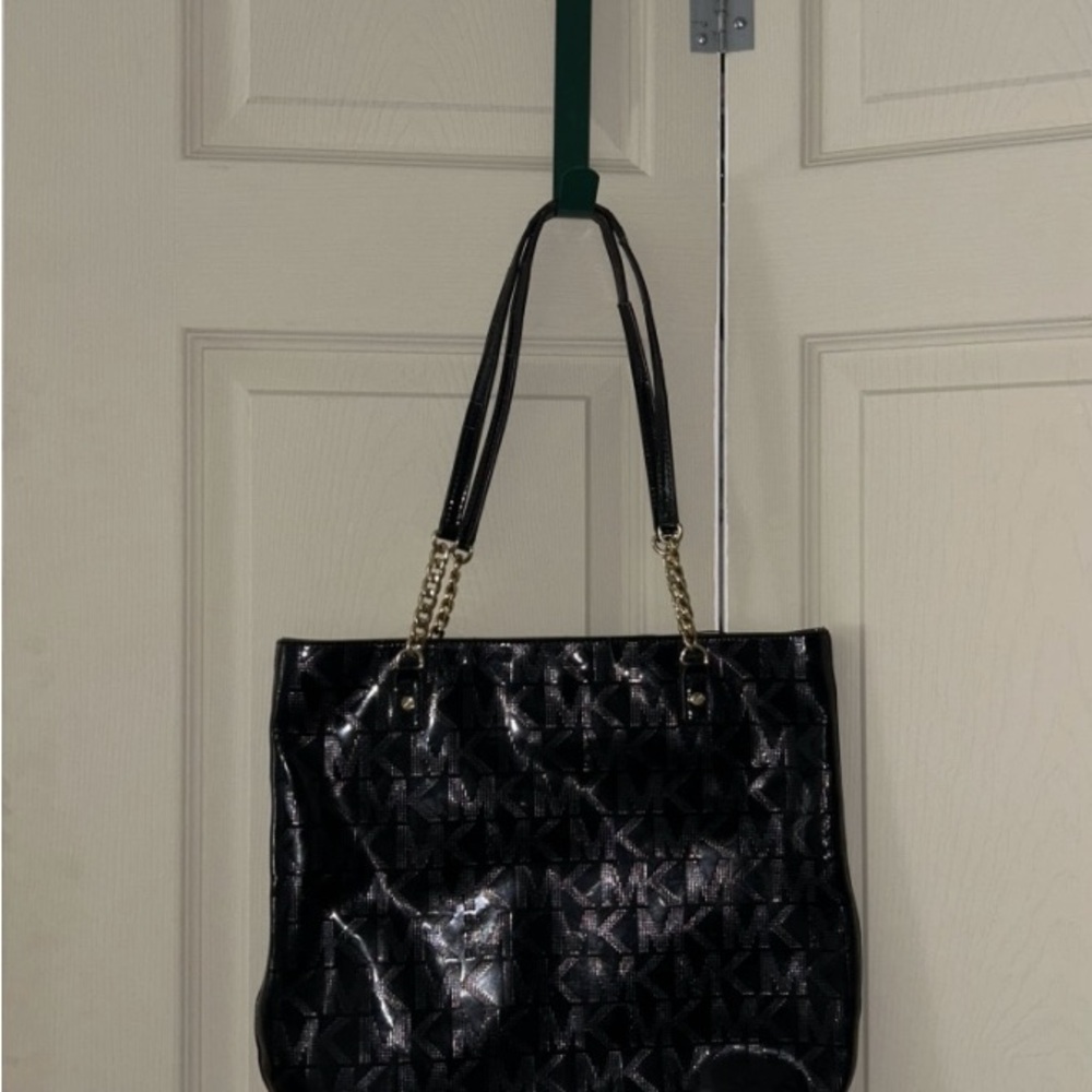 Michael Kors Shiny Black Tote Bag